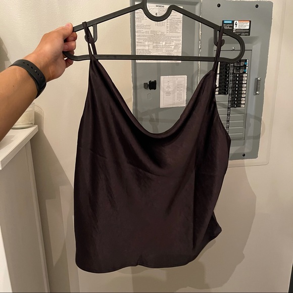 Silky black tank top - Picture 1 of 4